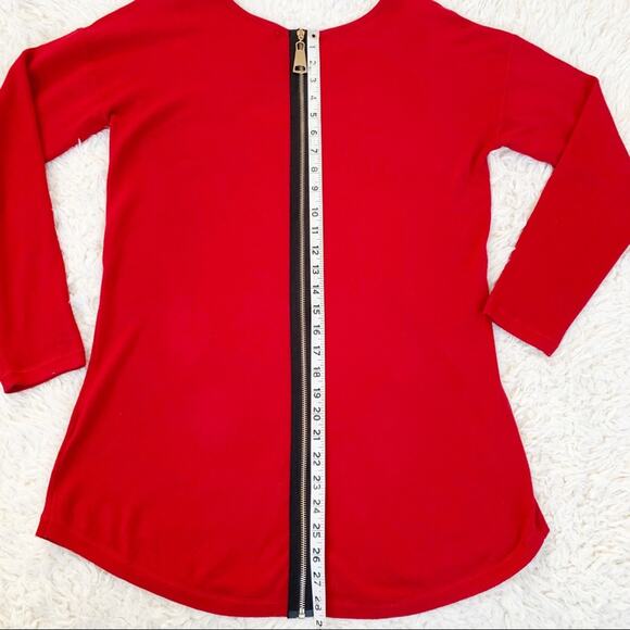 HILARY RADLEY for KATHERINE BARCLAY Red Sweater Short Dress Medium - Picture 6 of 11